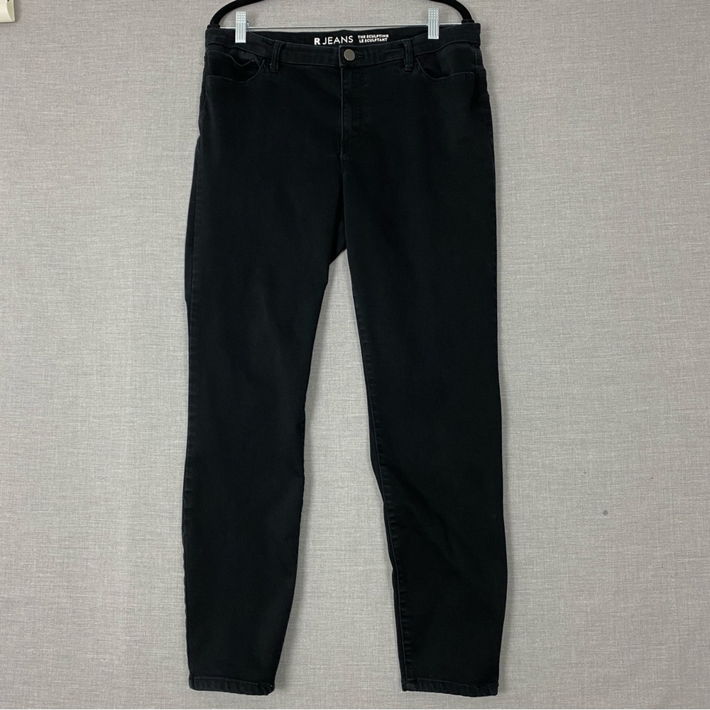 R Jeans The Sculpting Mid Rise Stretchy Size 33 Skinny Jeans Gray